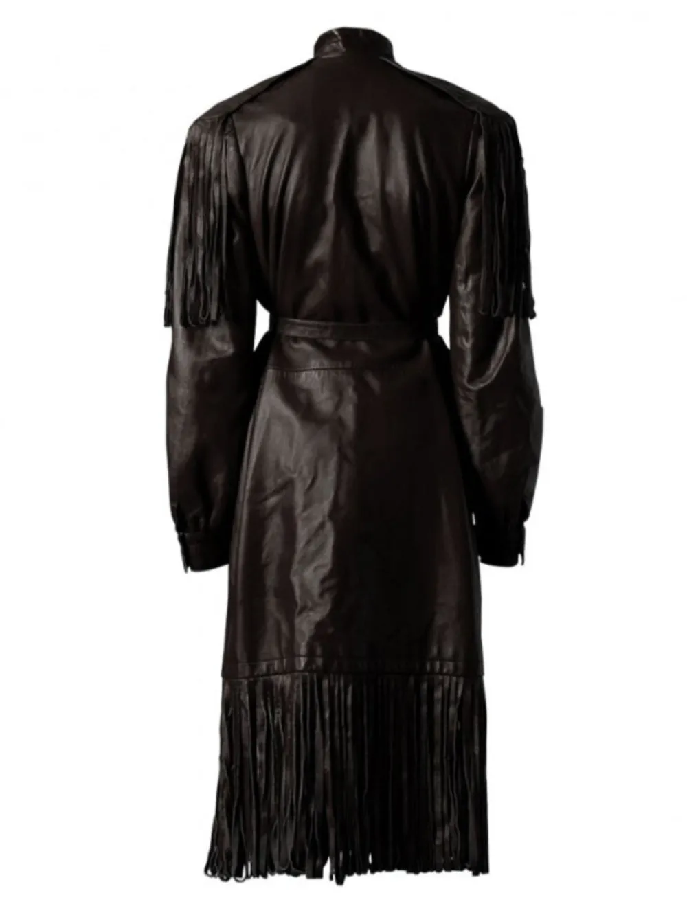 Halloween Fringe Leather Coat for Women