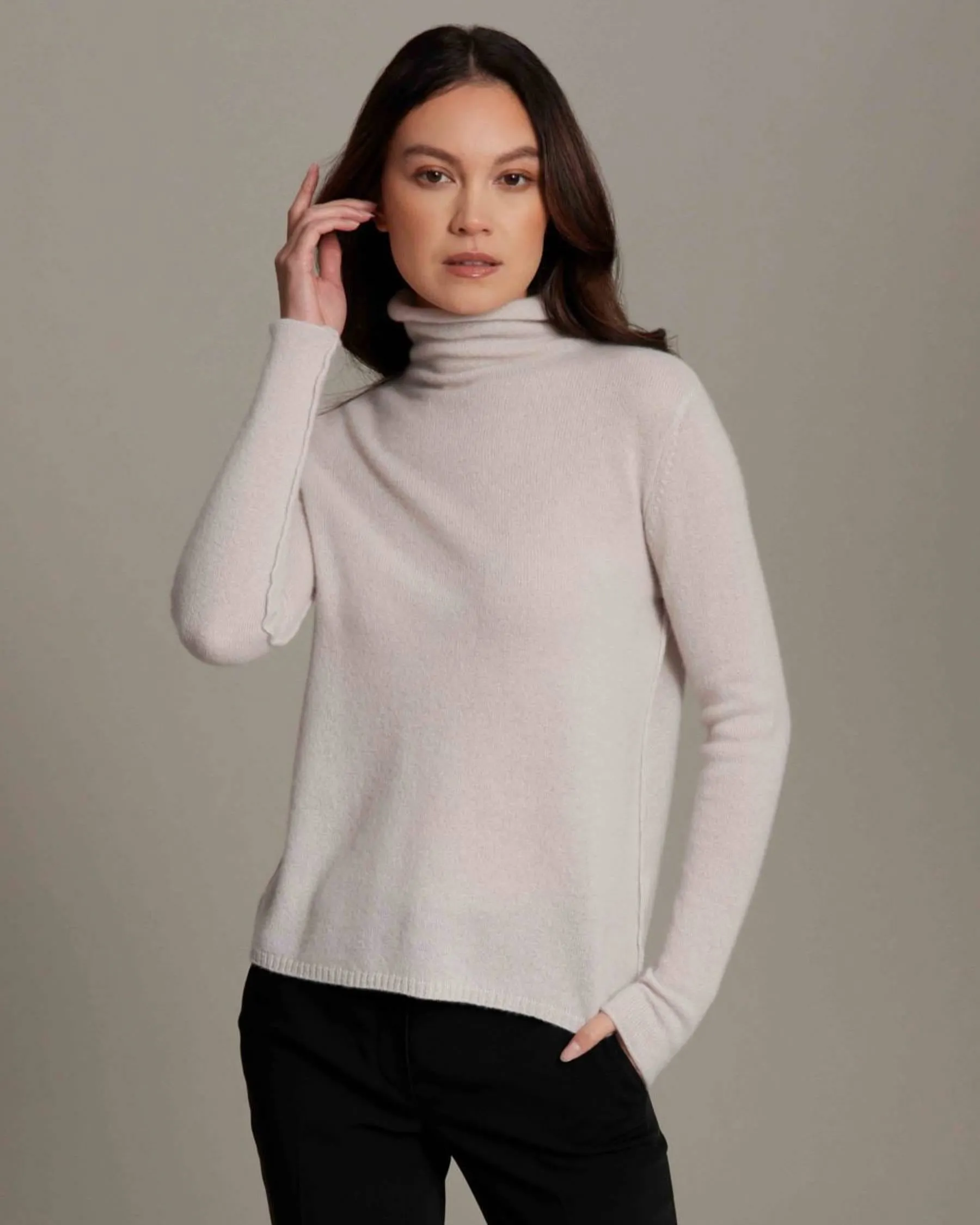Harper Funnel Neck Knit - Champagne