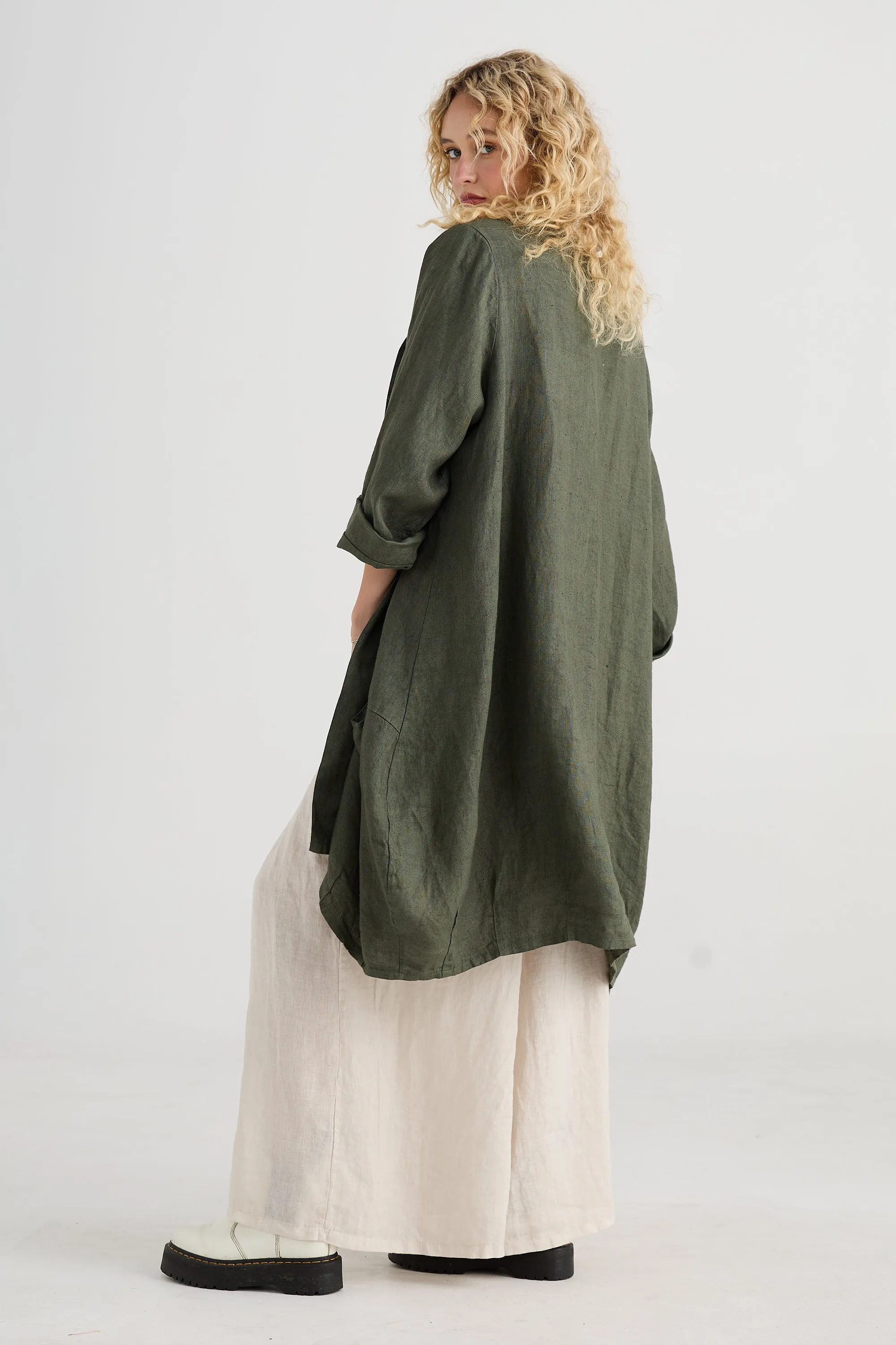 Harper Lee Linen jacket. Khaki