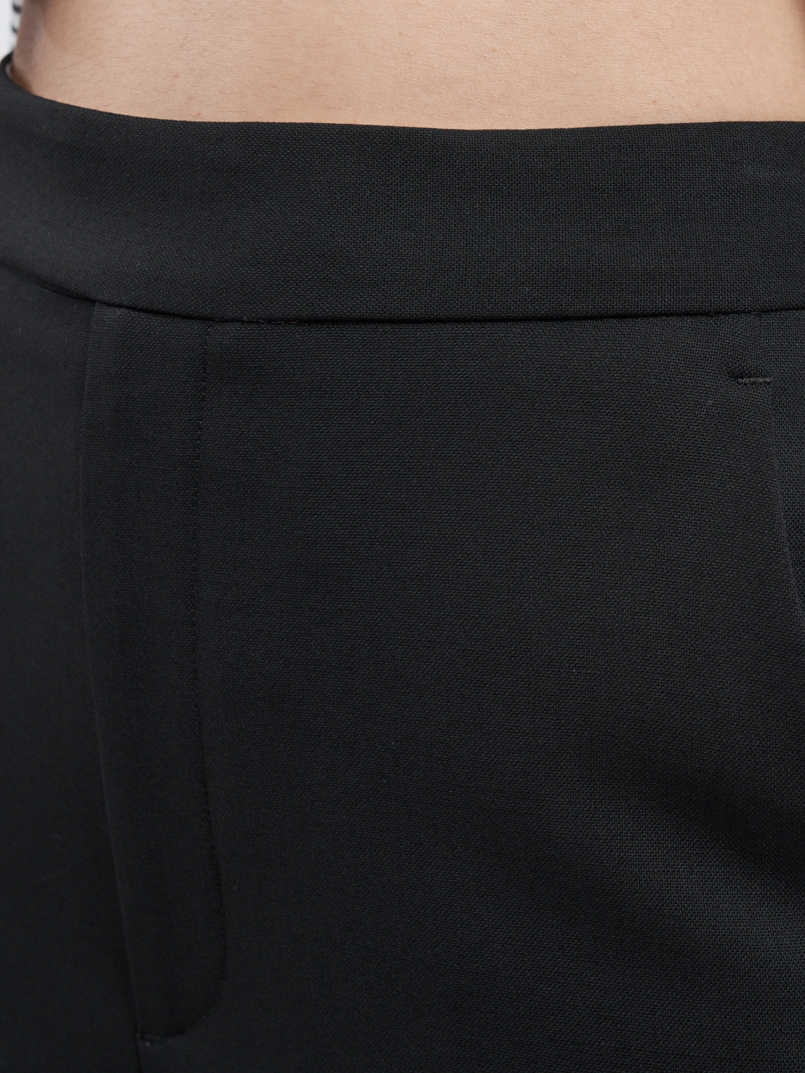 High Waisted Crop Trouser in Black