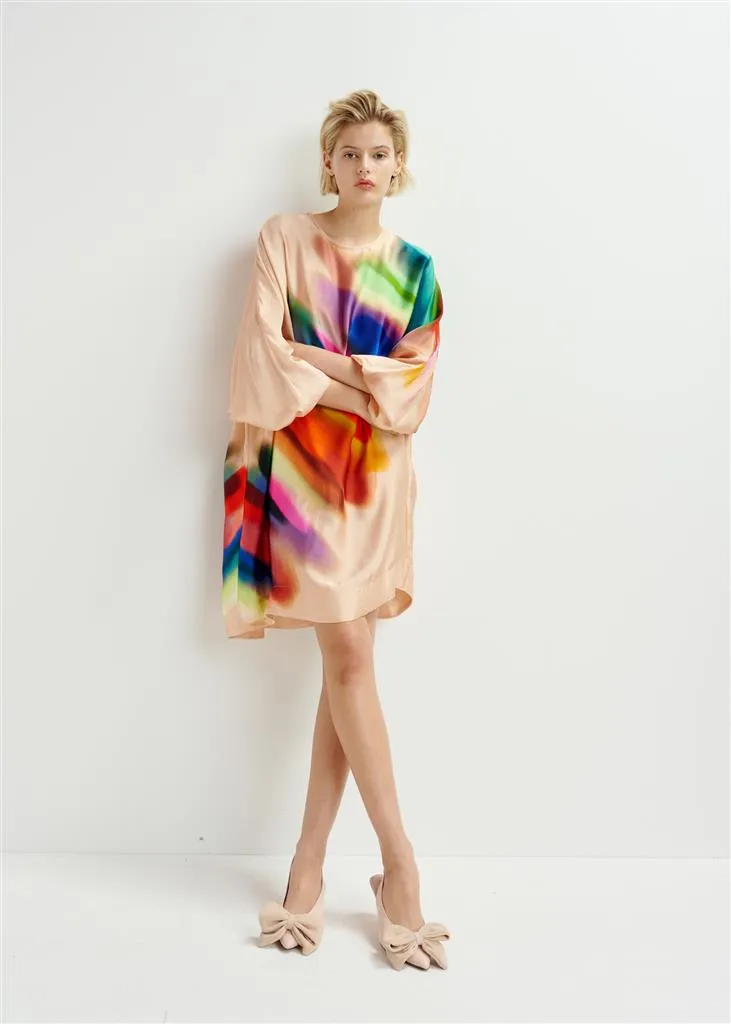 Hulberry Dress - Light Peach/Multi