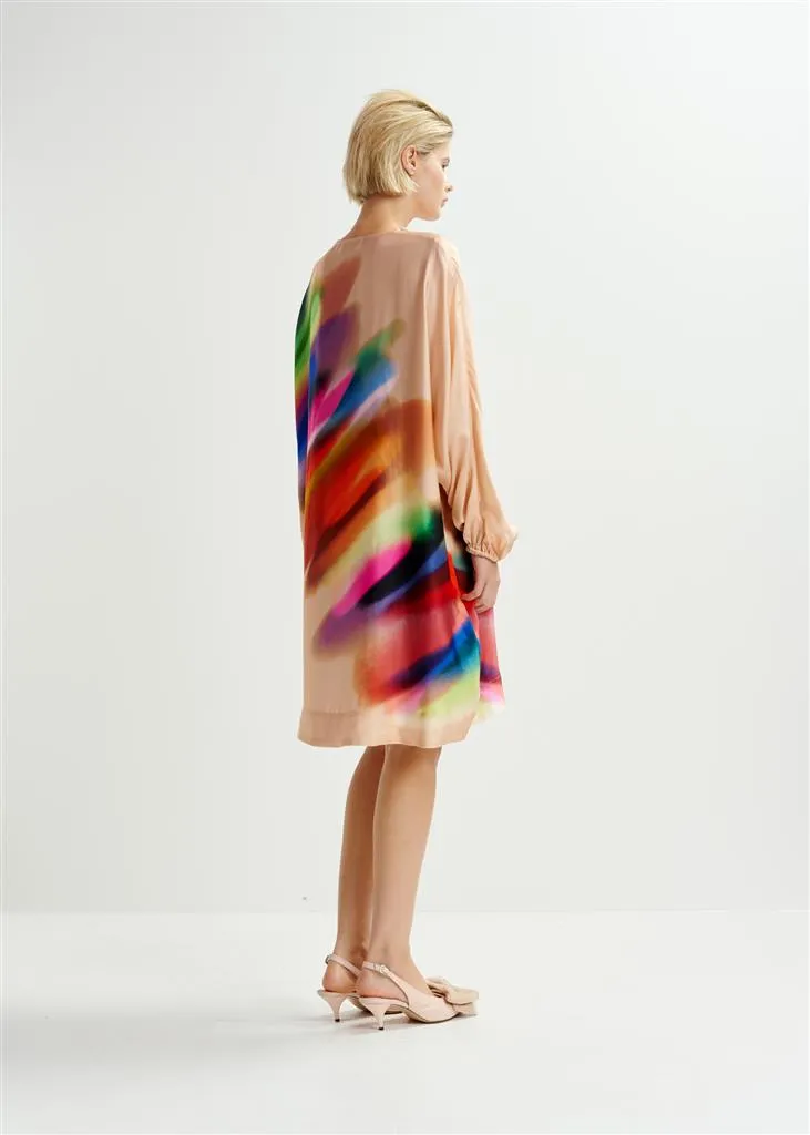 Hulberry Dress - Light Peach/Multi