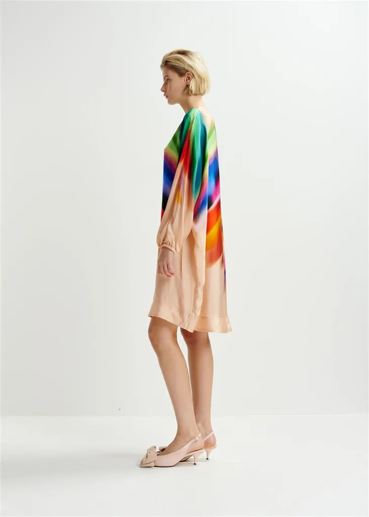 Hulberry Dress - Light Peach/Multi