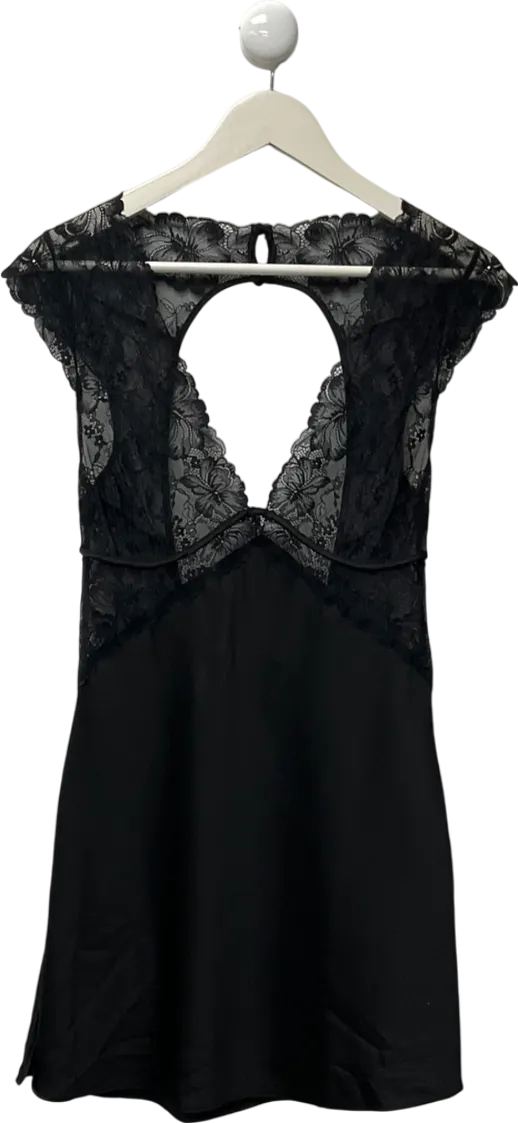 hunkemoller Black Inga Slip Dress UK S