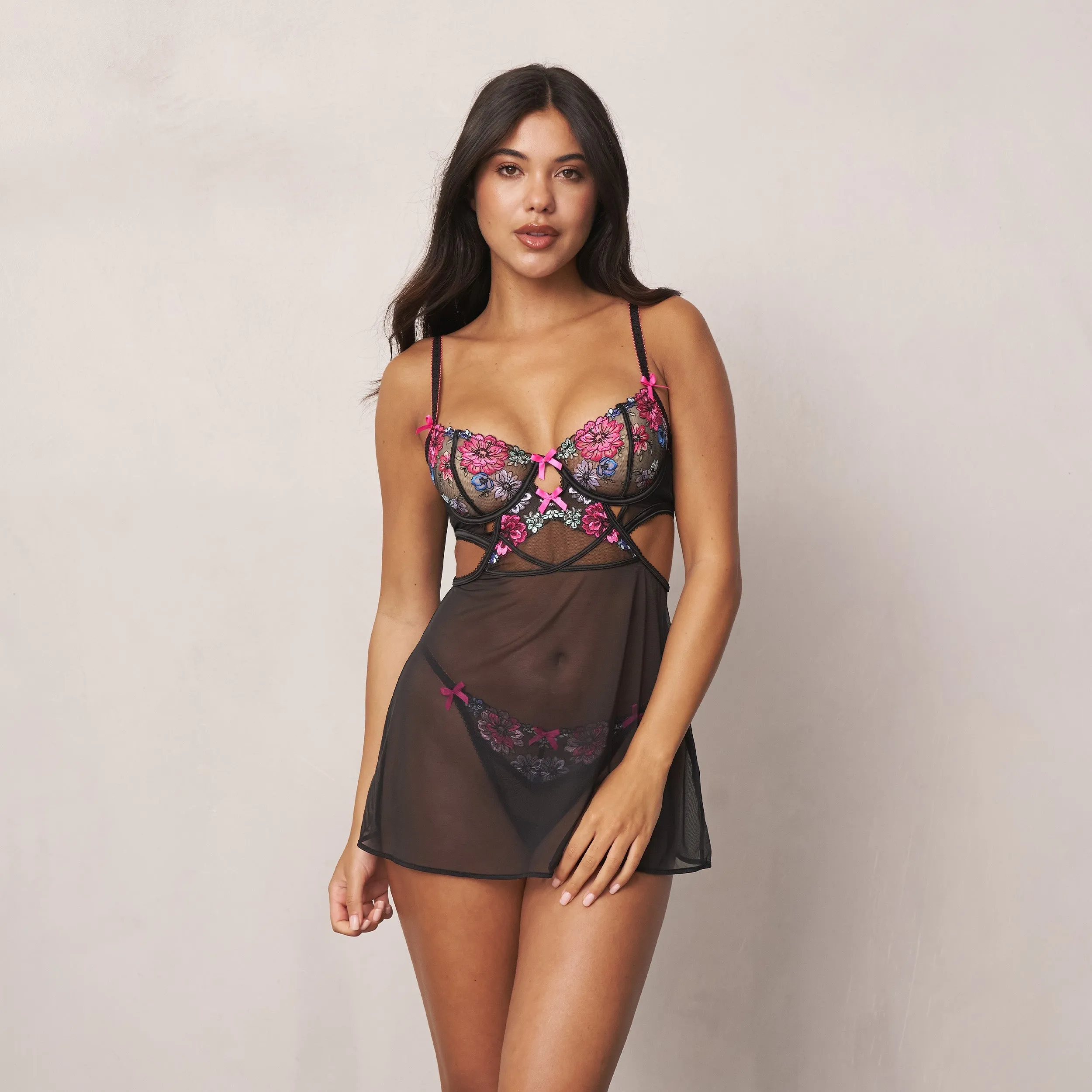 Inara Babydoll (Ensemble) - Noir