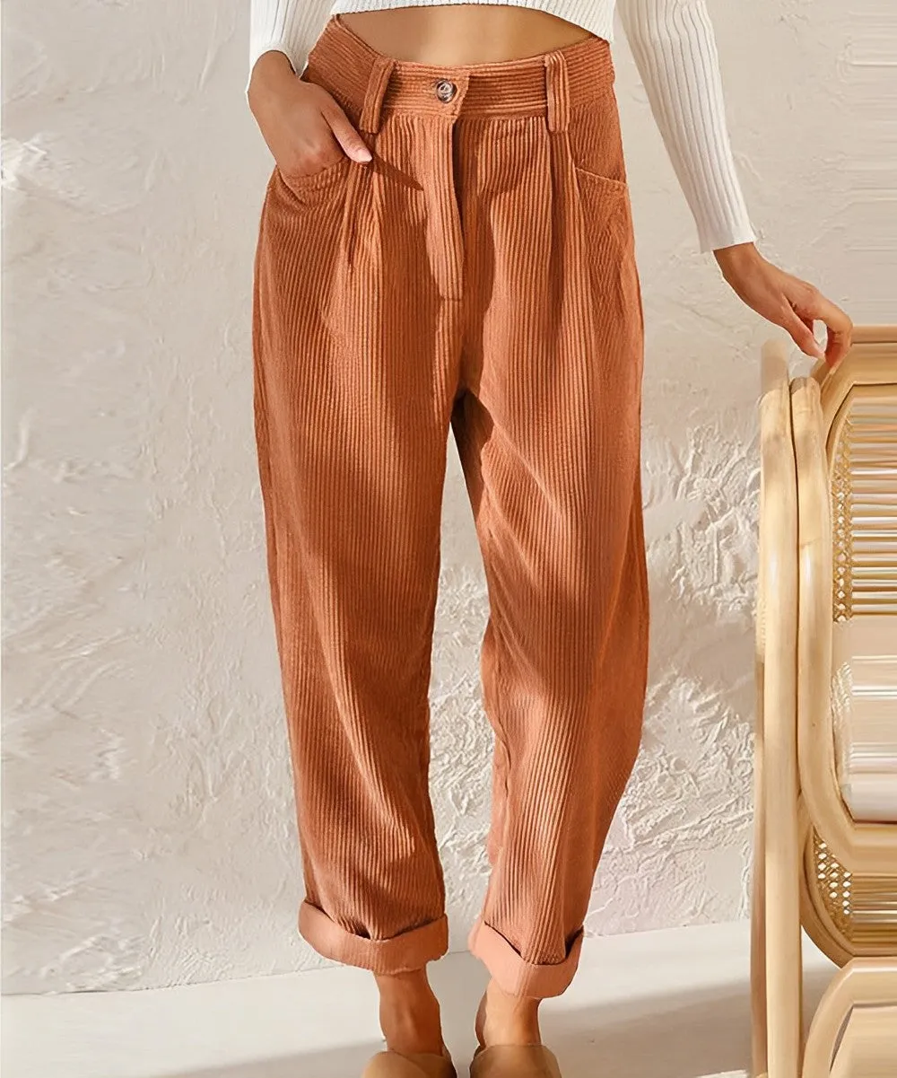 Ingrid - fashionable corduroy pants