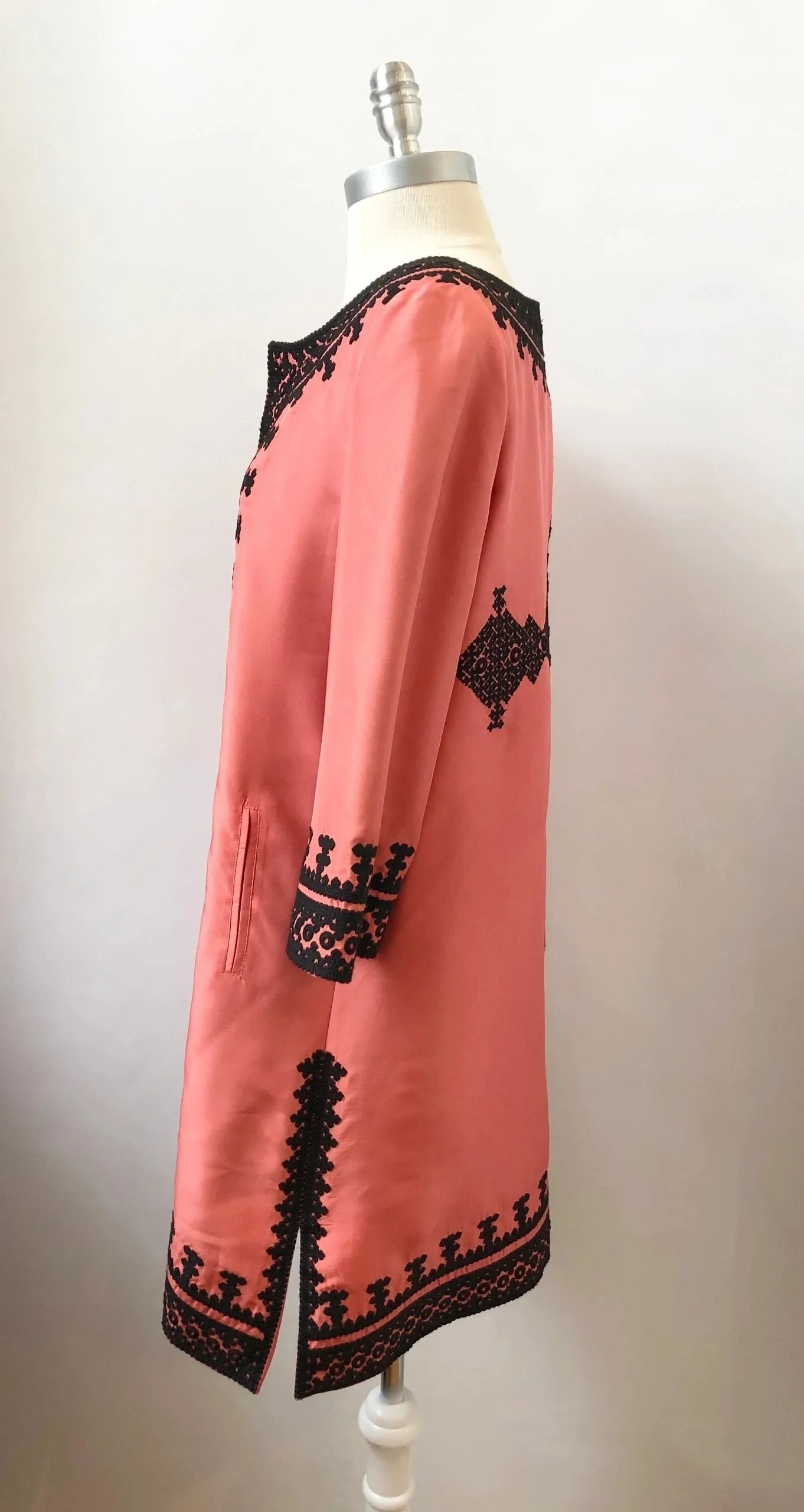 Irving & Fine Silk Embroidered Coat Size S