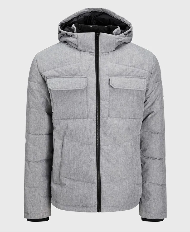 Jack Jones Brady Puffer Jacket Light Grey