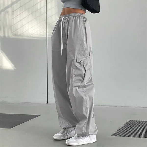 JazzHer Vintage Oversized Parachute Cargo Pants