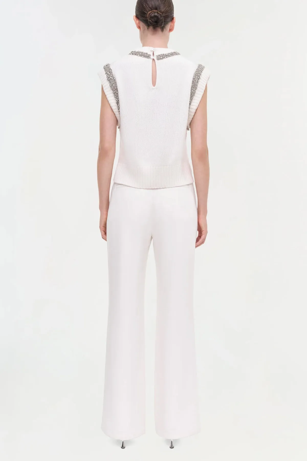 Joanae Pullover With Embellishment in Ivory