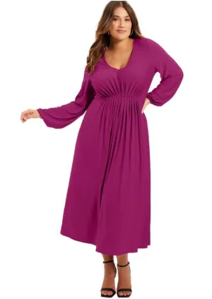 June   Vie Plus Size Florynce Empire Waist Dress