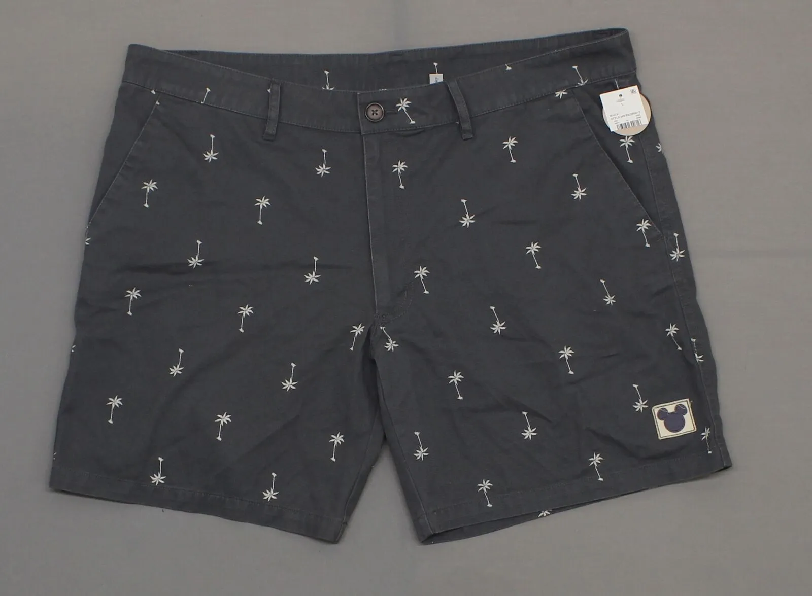 Junk Food Men's Mickey Mouse Palm Tree Print Chino Shorts