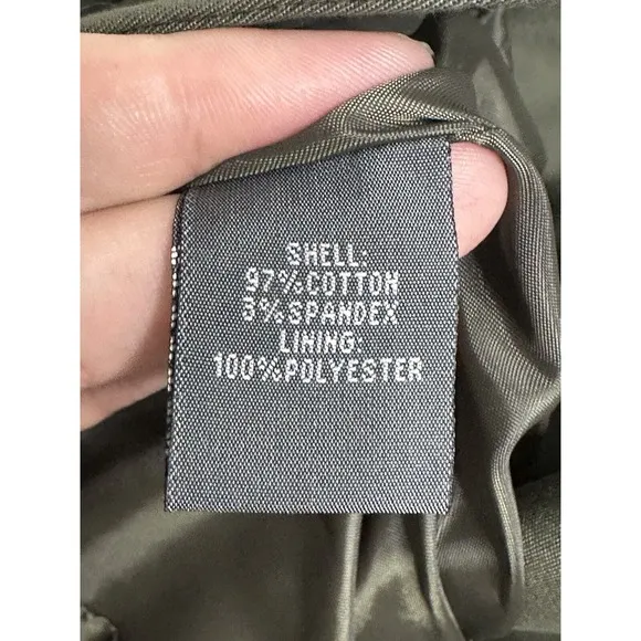 Kenneth Cole Reaction Olive Green Short Sleeve Cargo Button Vest Size 6 New