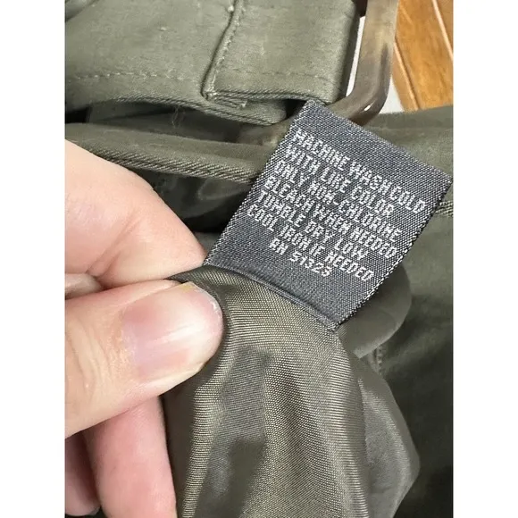 Kenneth Cole Reaction Olive Green Short Sleeve Cargo Button Vest Size 6 New
