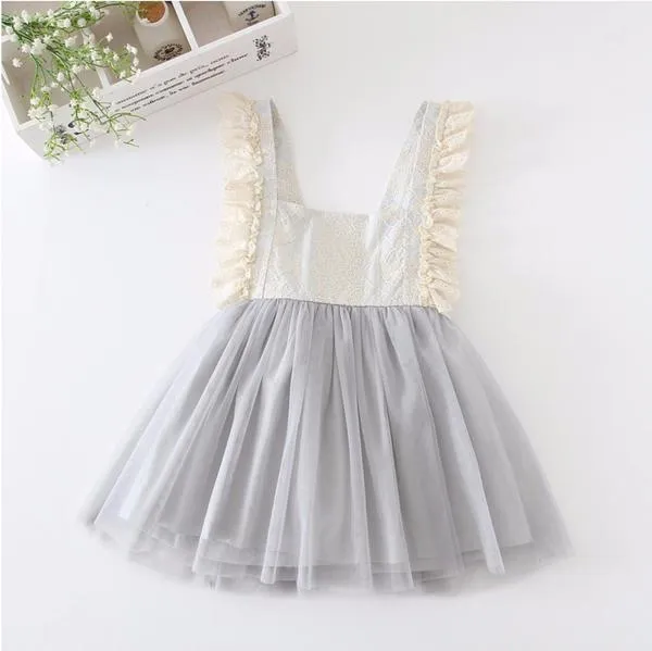 Lacey open bow-back dress