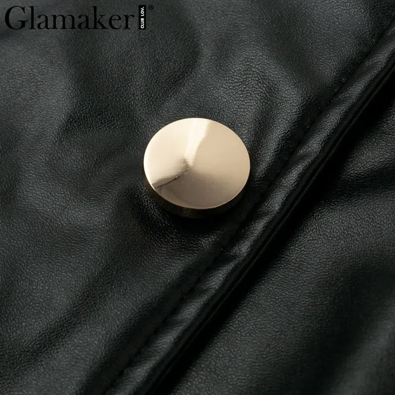 Leather V Neck Sexy Bodycon Dress