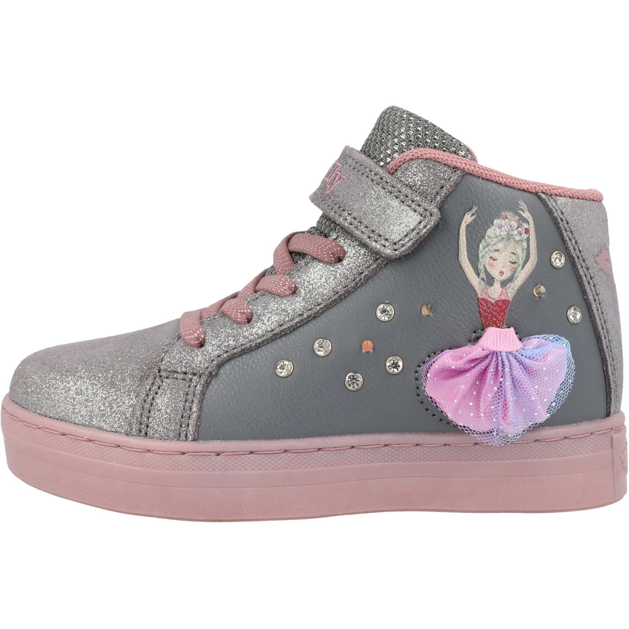 Lelli Kelly Mille Stelle Grey Ballerina Shoes