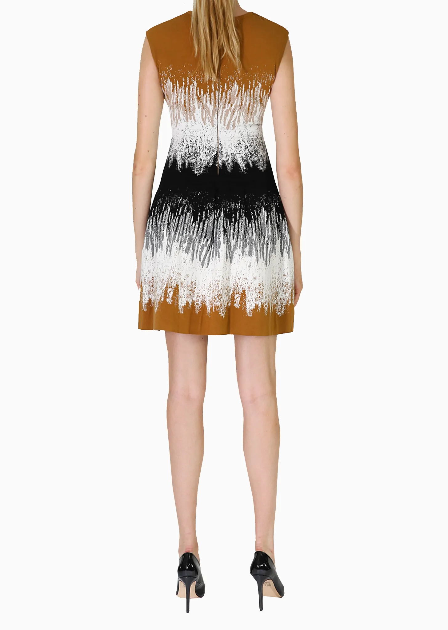 Leonnie – Pleated Ombré Drop Waist Dress