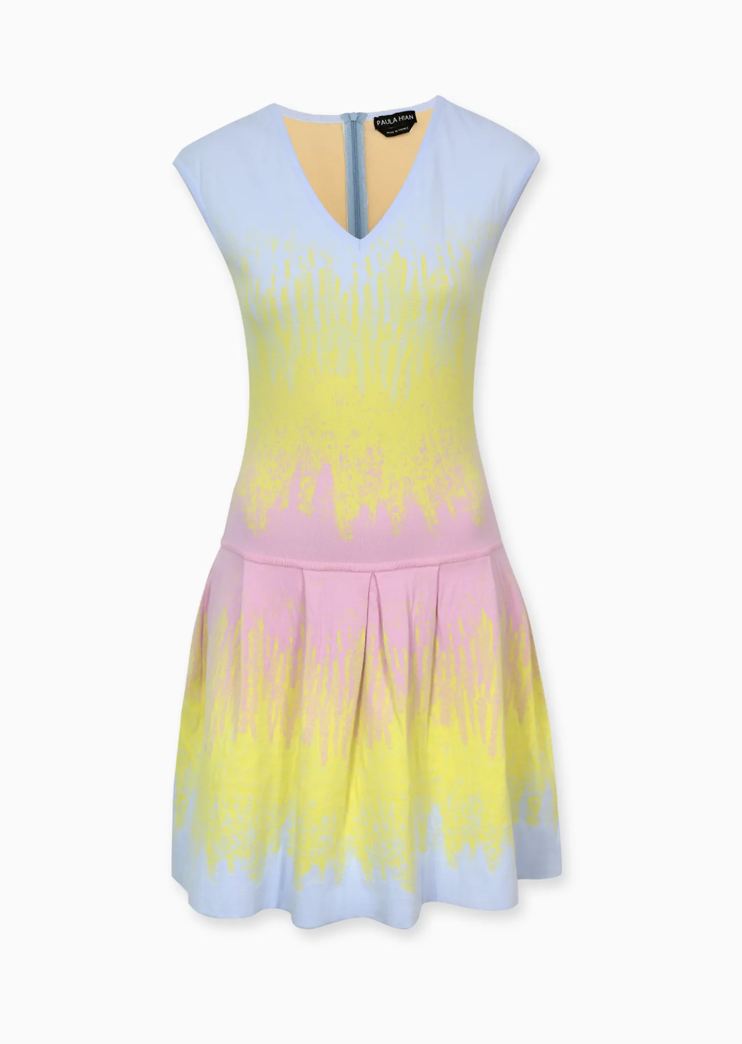 Leonnie – Pleated Ombré Drop Waist Dress