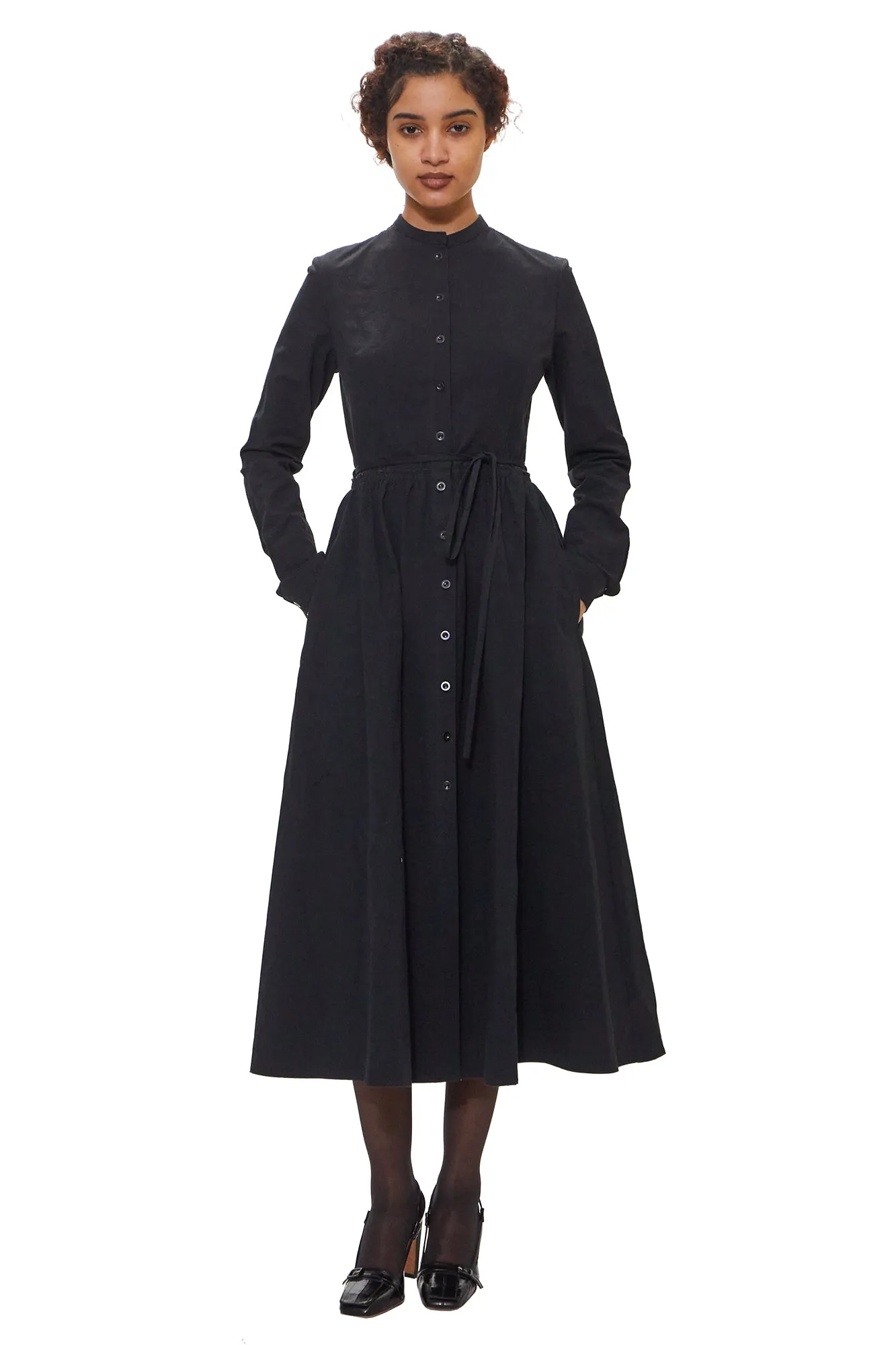 lillian worker dress with collapsible bodice into skirt