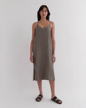 Linen Slip Dress Sage