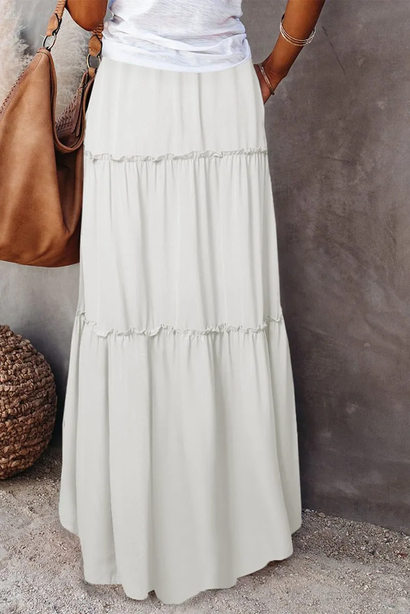 Long High Waist Maxi Skirt