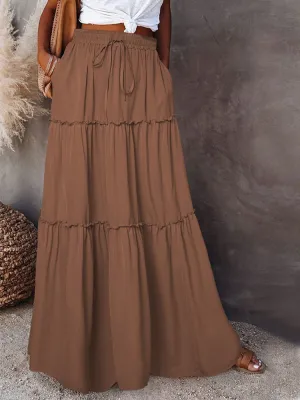 Long High Waist Maxi Skirt
