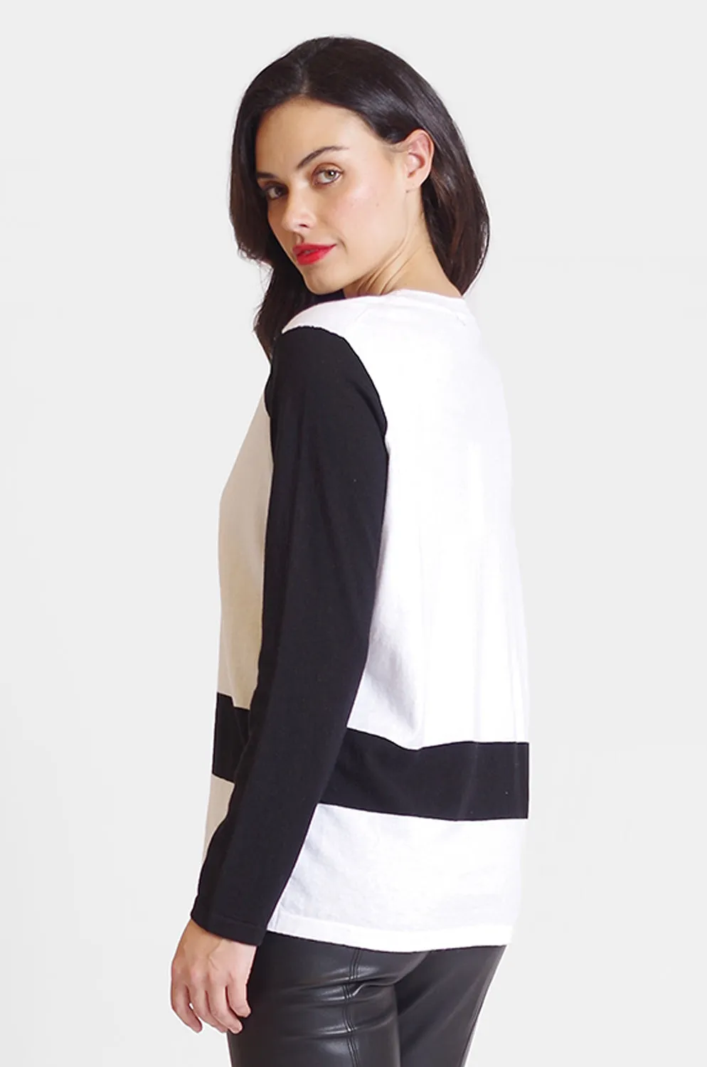 Long Sleeve Color Block Crew: FINAL SALE