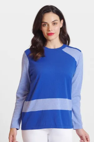 Long Sleeve Color Block Crew: FINAL SALE