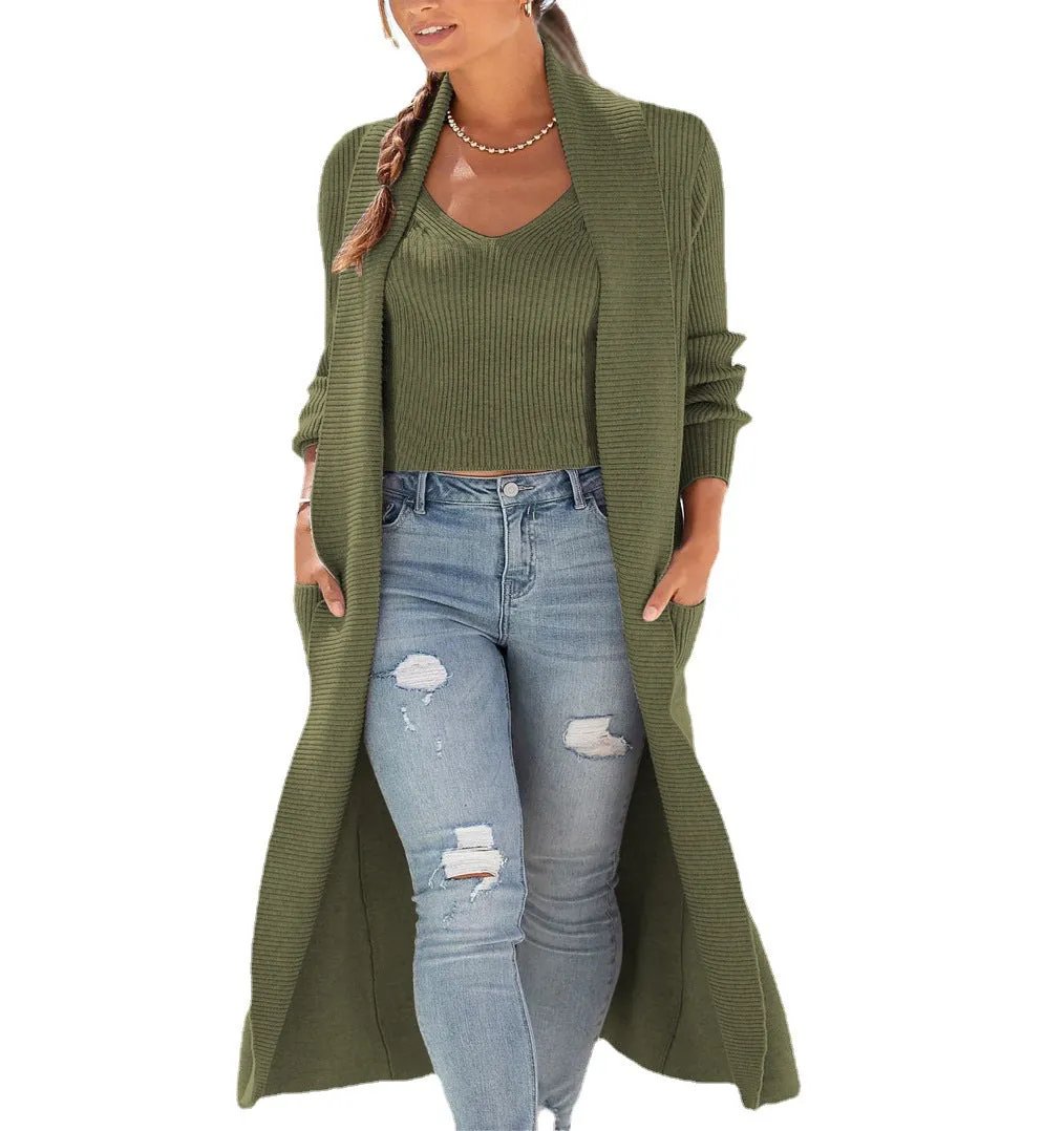 Long Sleeve Colorful Duster