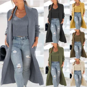 Long Sleeve Colorful Duster