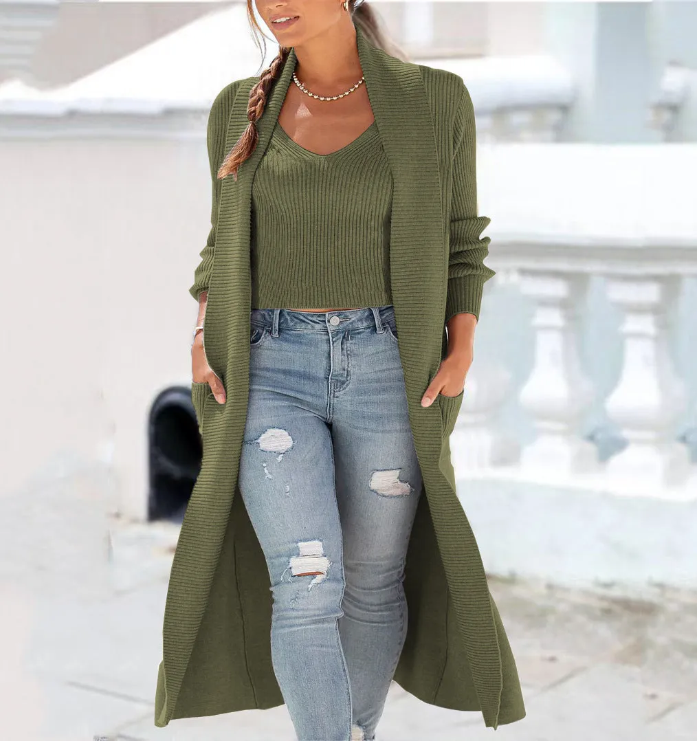 Long Sleeve Colorful Duster