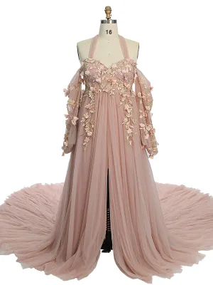 Long Sleeve Gorgeous Maternity Gown for Photoshoot Photography Dress for Photo Sessions YW231001