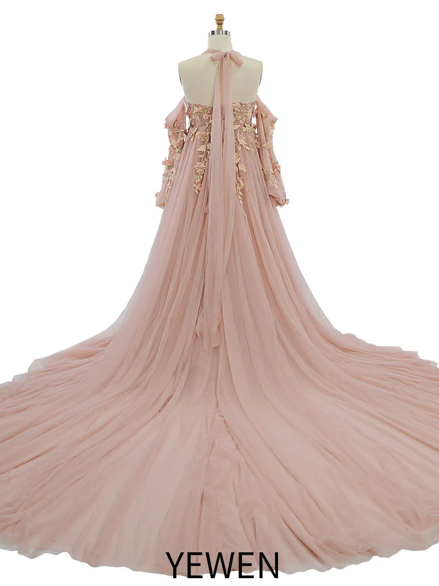 Long Sleeve Gorgeous Maternity Gown for Photoshoot Photography Dress for Photo Sessions YW231001