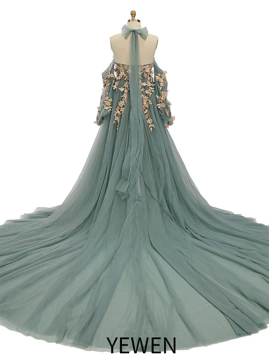 Long Sleeve Gorgeous Maternity Gown for Photoshoot Photography Dress for Photo Sessions YW231001