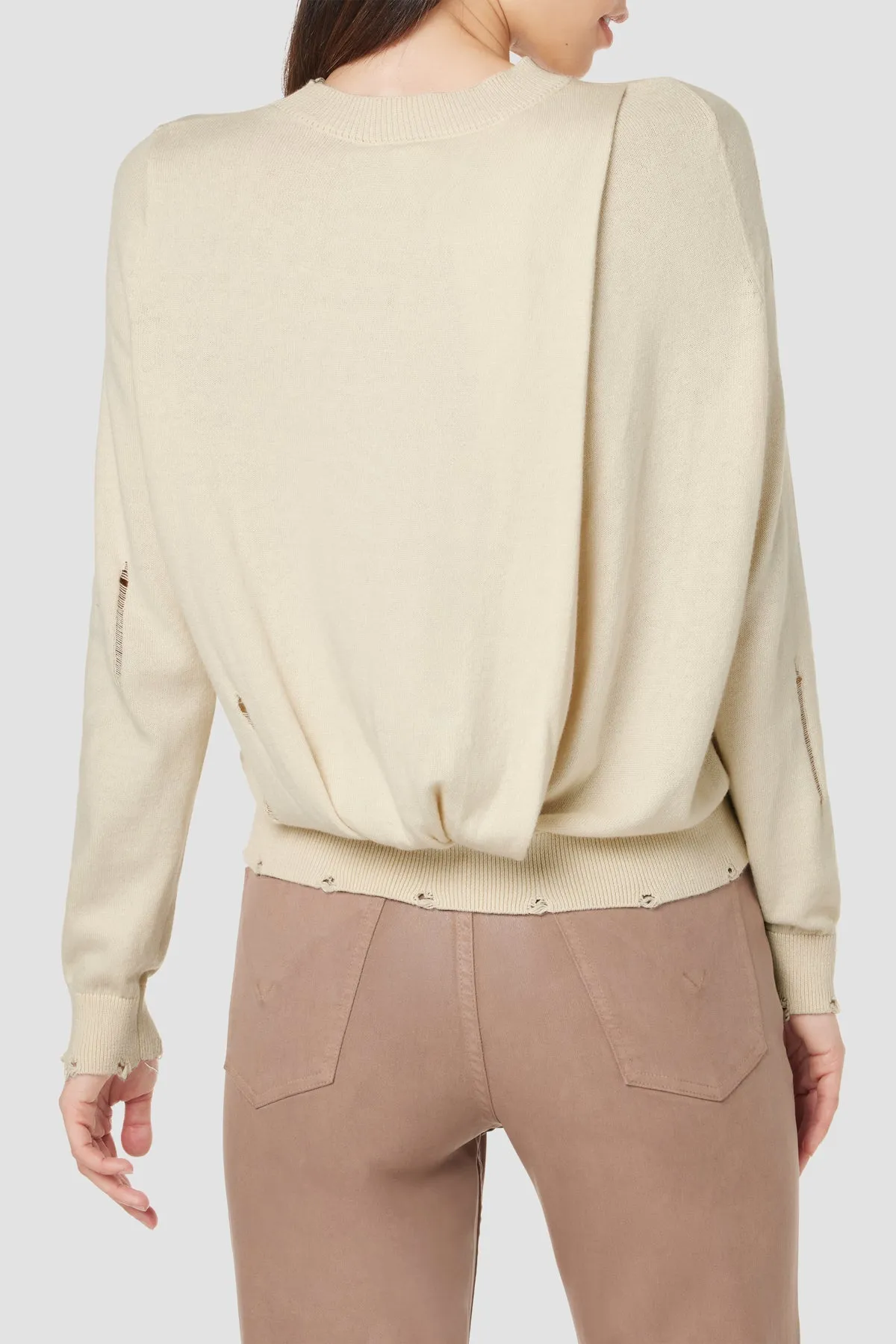 Long Sleeve Twist Back Sweater