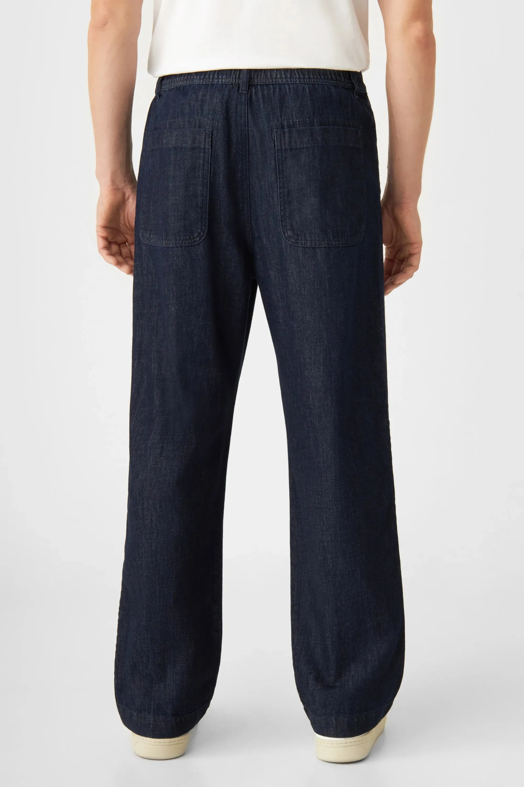 Loom Loose Lightweight Hemp Blend Chinos Raw Blue