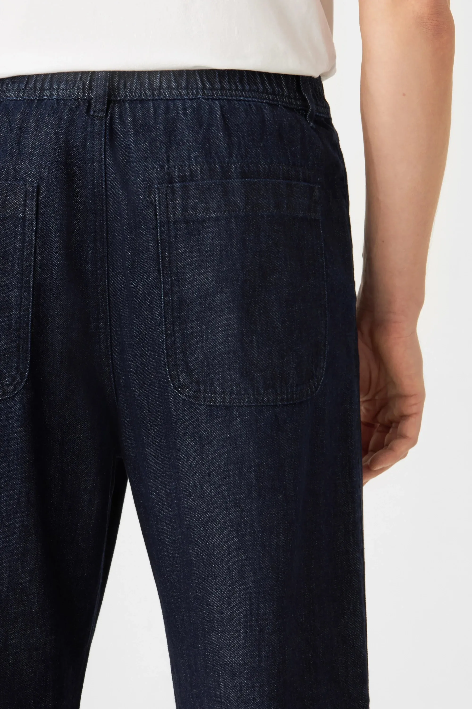 Loom Loose Lightweight Hemp Blend Chinos Raw Blue