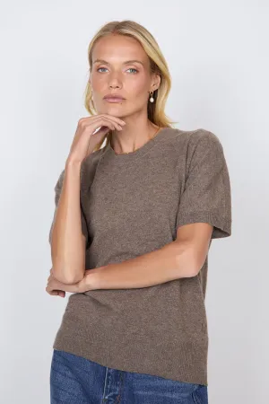 Luxe Cashmere Tee - Hazelnut