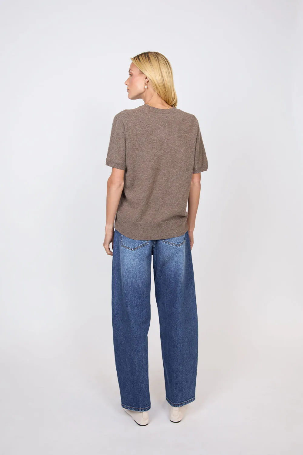 Luxe Cashmere Tee - Hazelnut