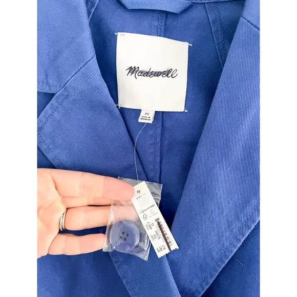 Madewell | NWT | Crossover Blazer in (Re)generative Chino in Bluestone | Sz XS