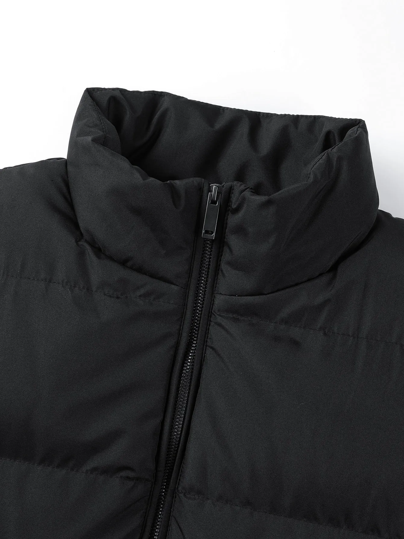 Manfinity Homme Men Zipper Front Vest Puffer Coat