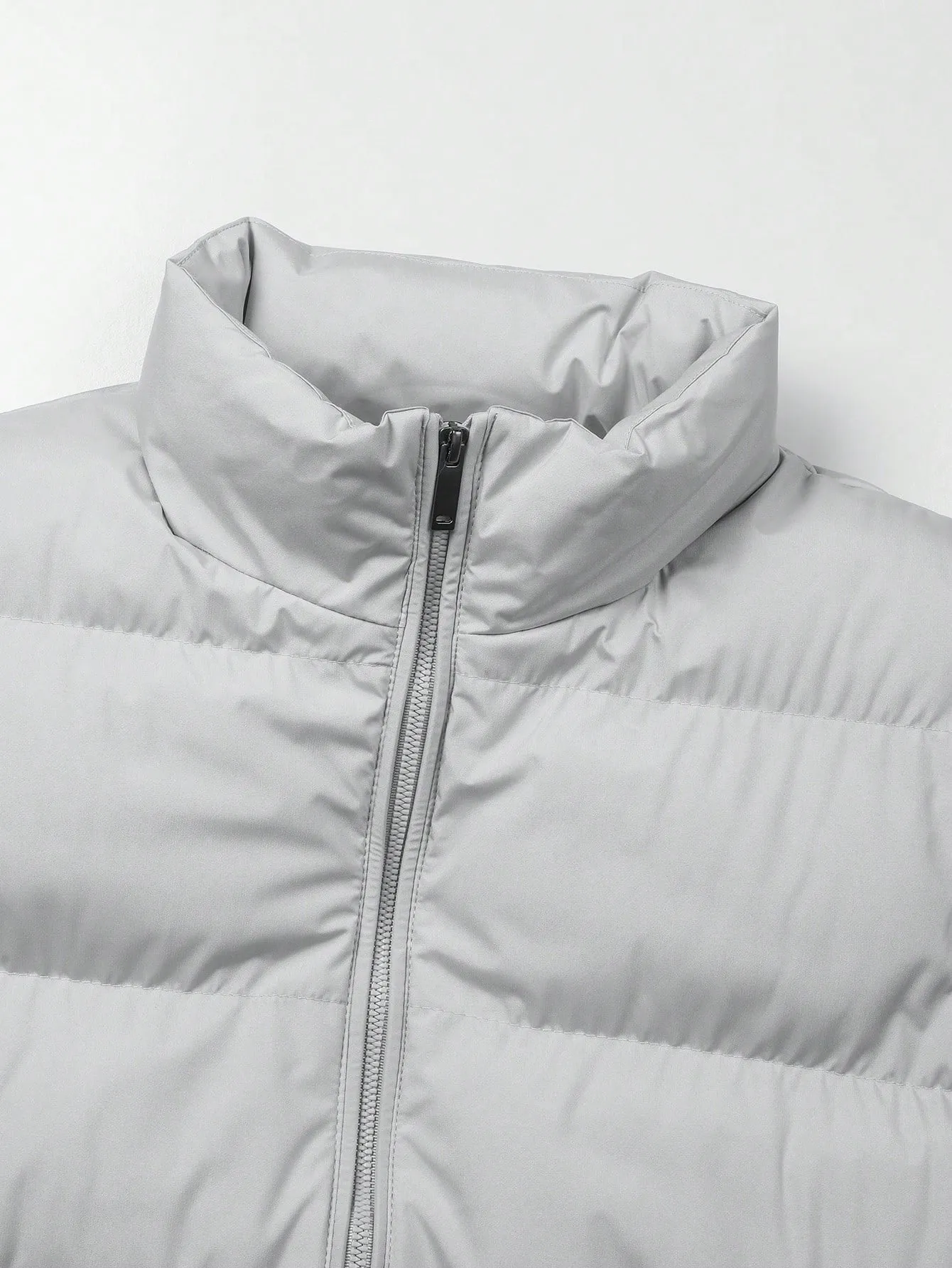 Manfinity Homme Men Zipper Front Vest Puffer Coat