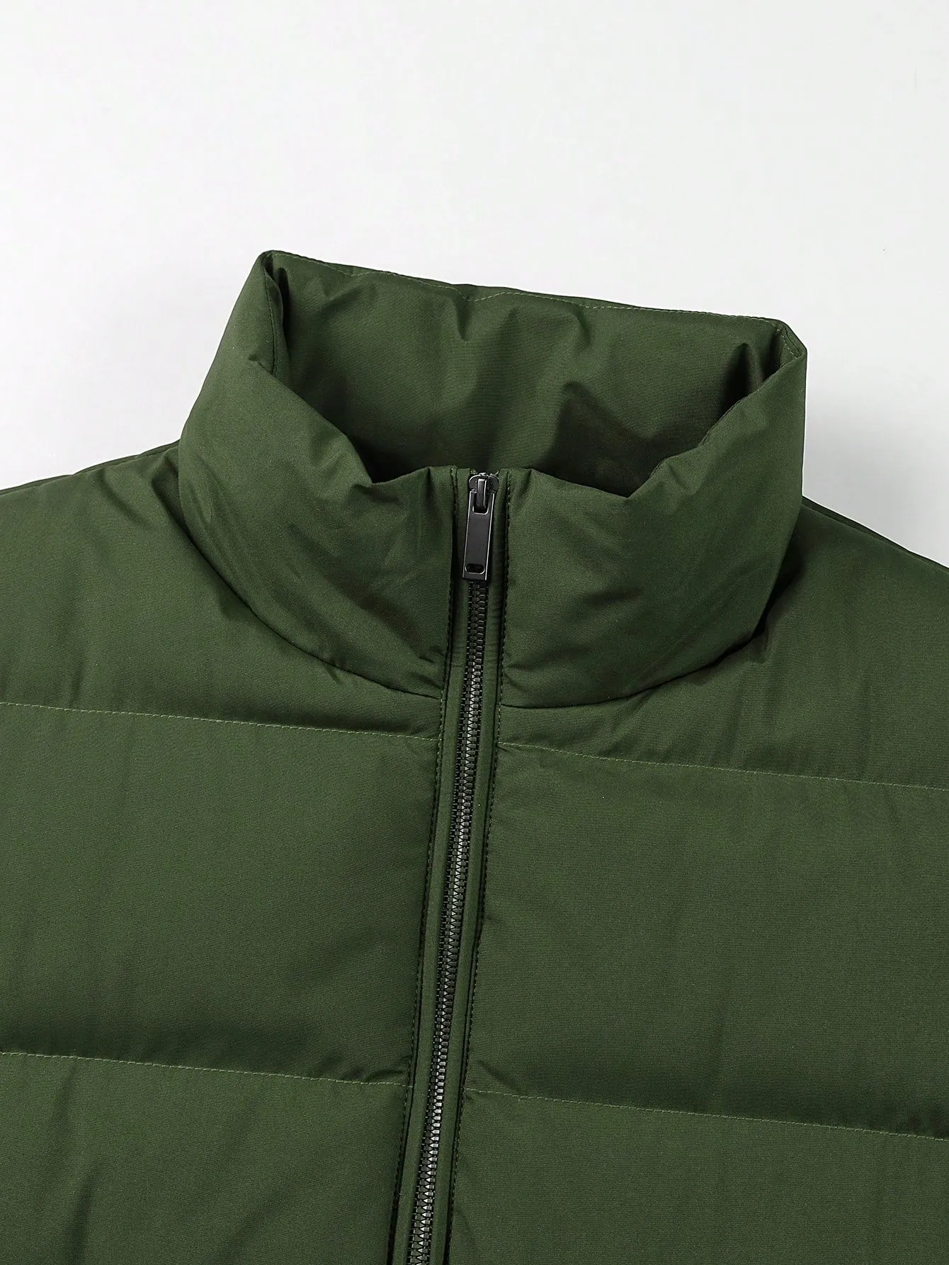 Manfinity Homme Men Zipper Front Vest Puffer Coat