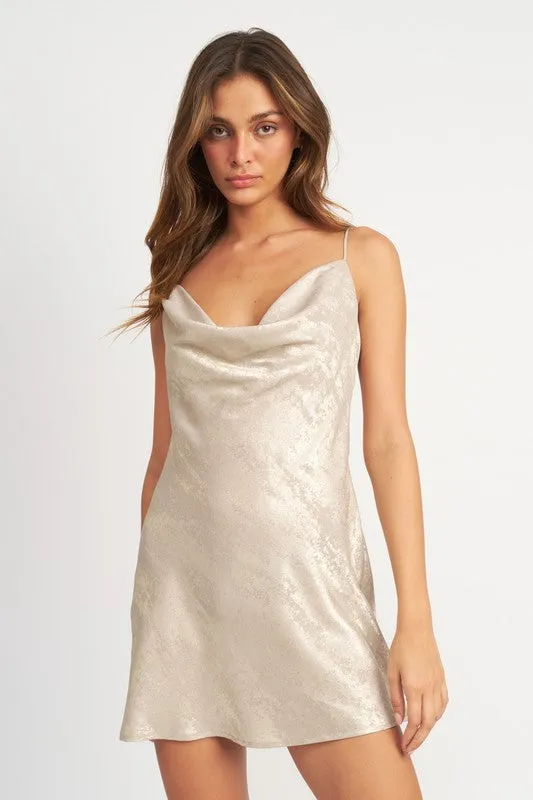 Marble Mini Slip Dress