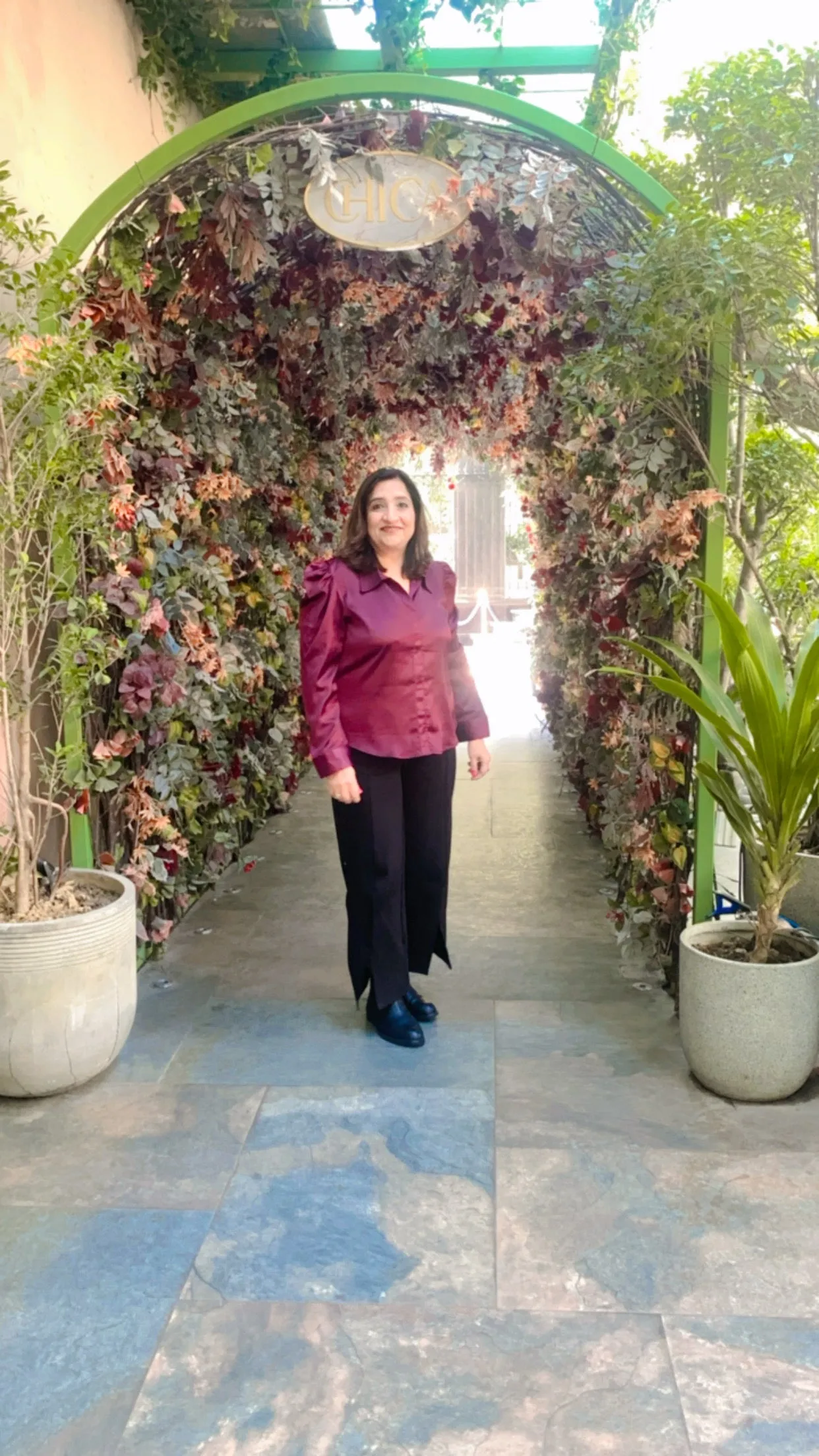 Maroon Italian Satin Top