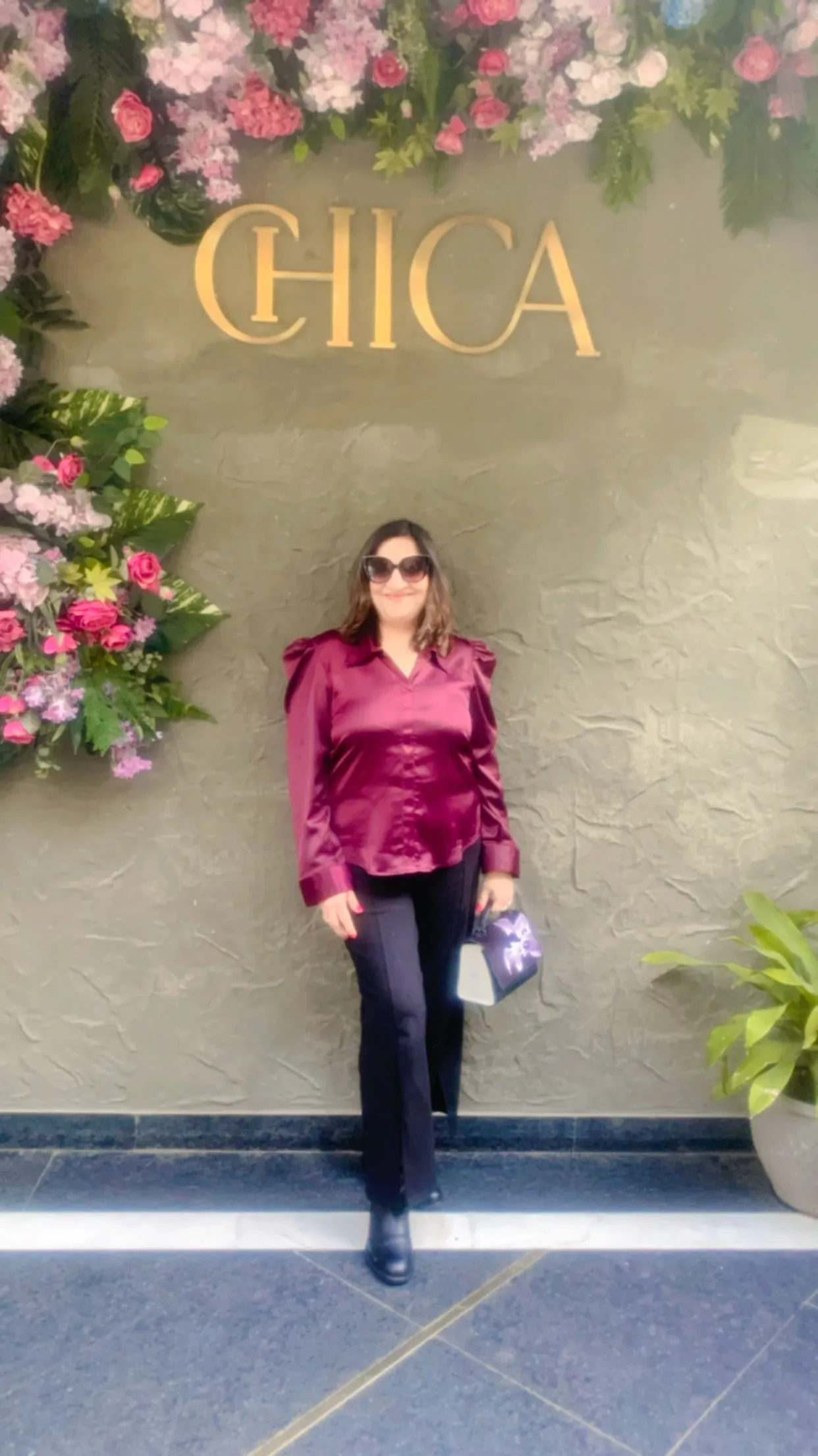 Maroon Italian Satin Top