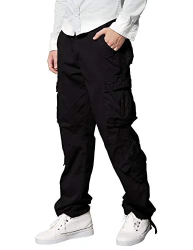 Match Men's Wild Cargo Pants(Black,32)