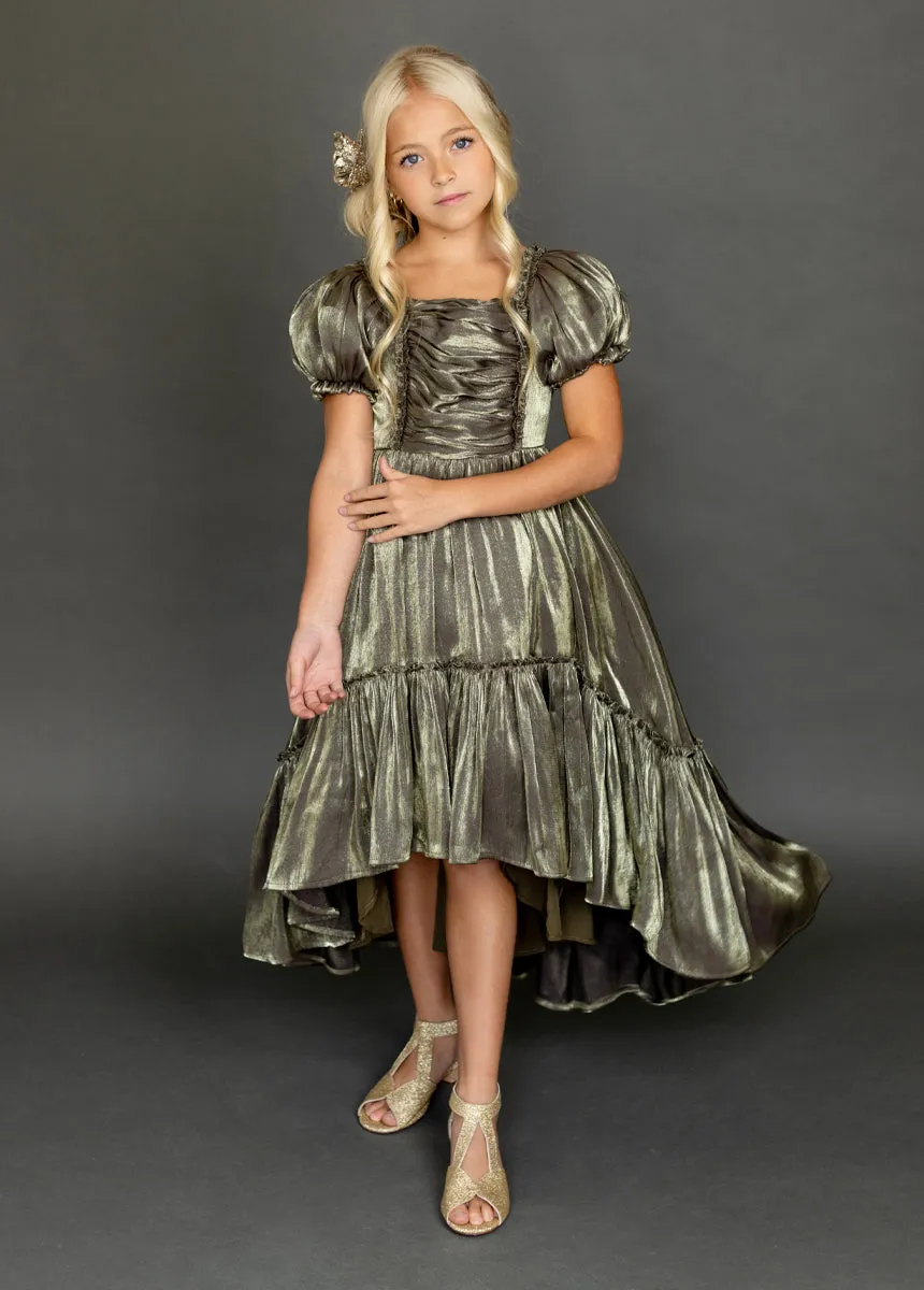 Mathilda Petticoat Dress in Bronze Iridescent
