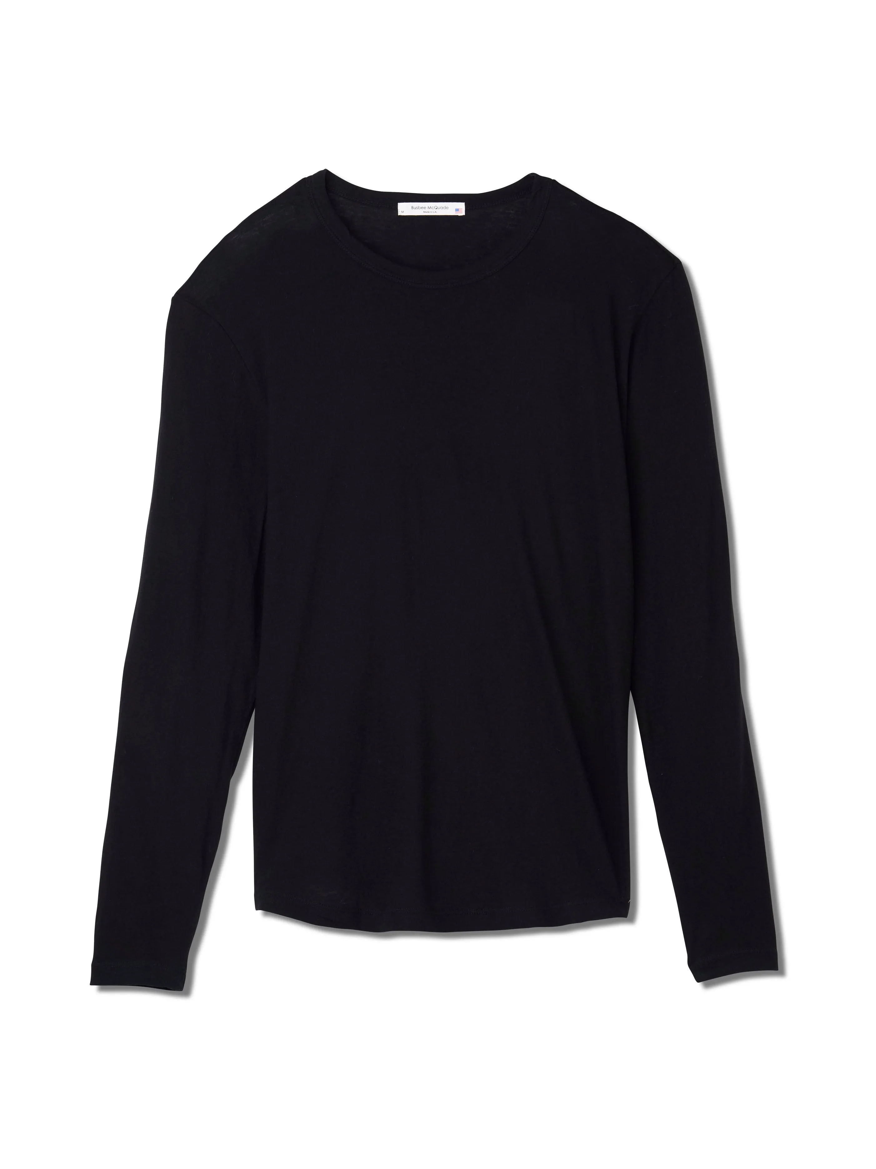 men’s cotton cashmere long sleeve - black
